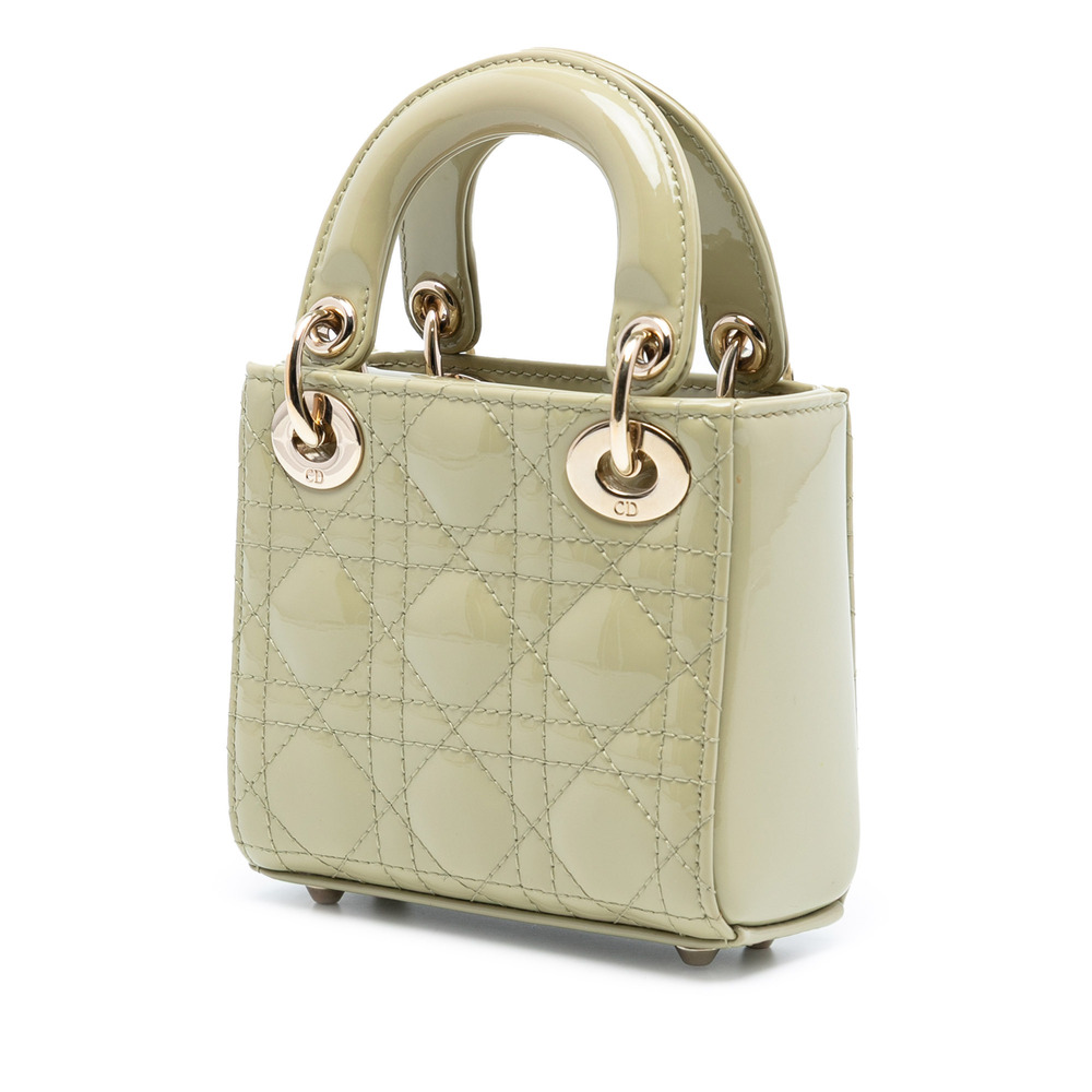 Pre-Loved Dior Micro Patent Cannage Lady Dior - Picture 2 of 7